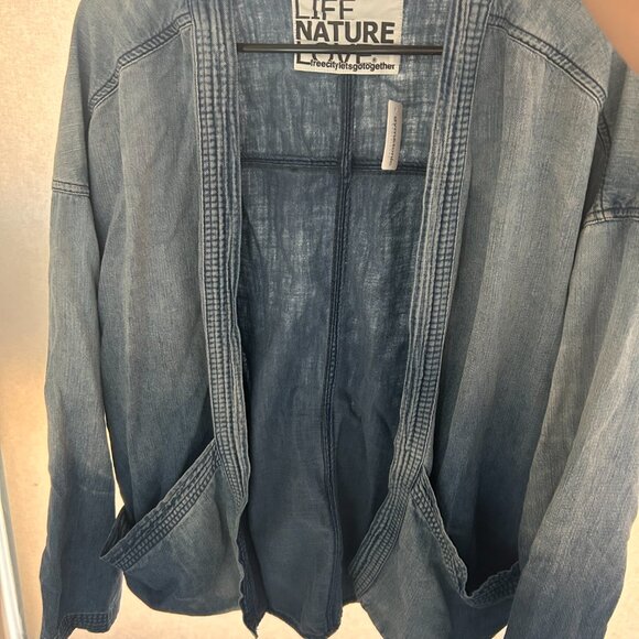 Freecity Blue Denim Open-Front Top - Picture 6 of 9